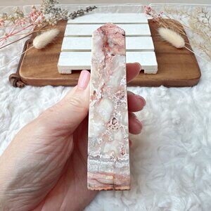 Beautiful Crazy Lace Agate Tower Obelisk